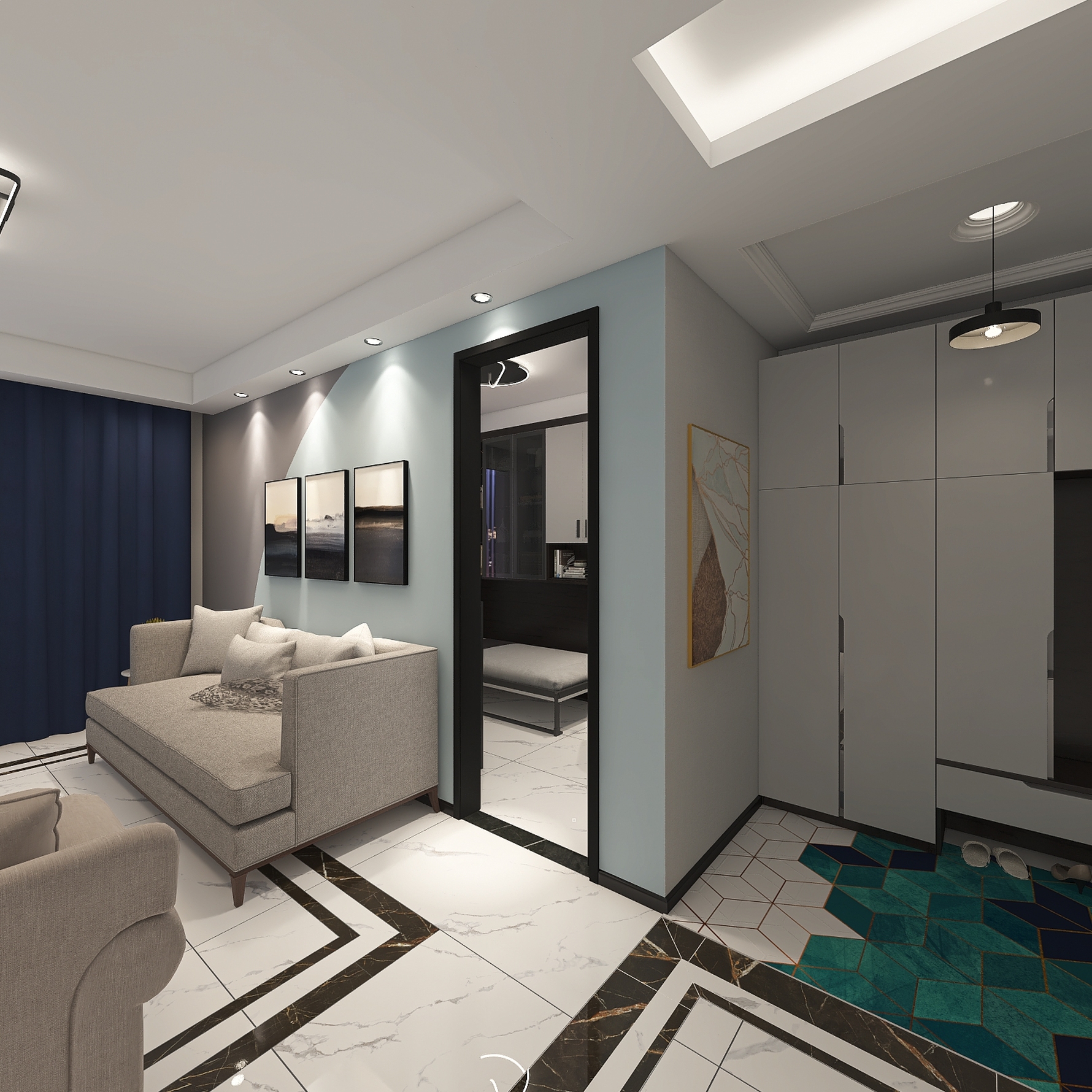 其它风格三室两厅装修设计效果图